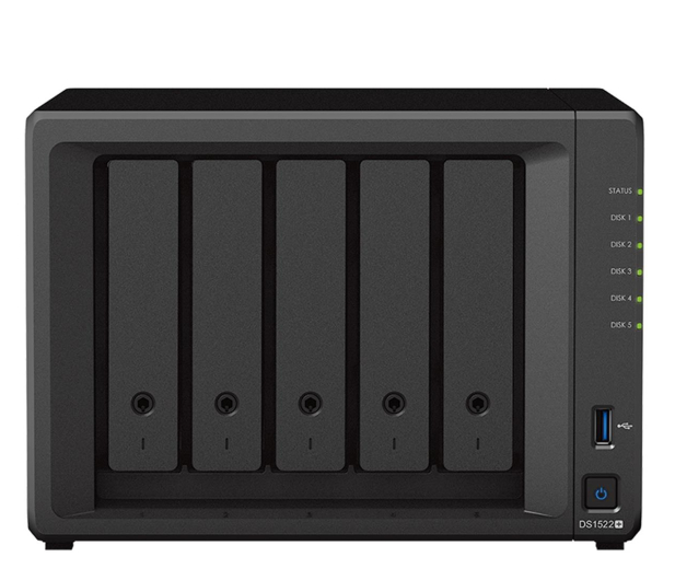 SYNOLOGY Serwer NAS DS1522+ 5x0HDD AMD Ryzen R1600 2,6Ghz 8GB 4x1GbE RJ45 3Y - 1054090 - zdjęcie